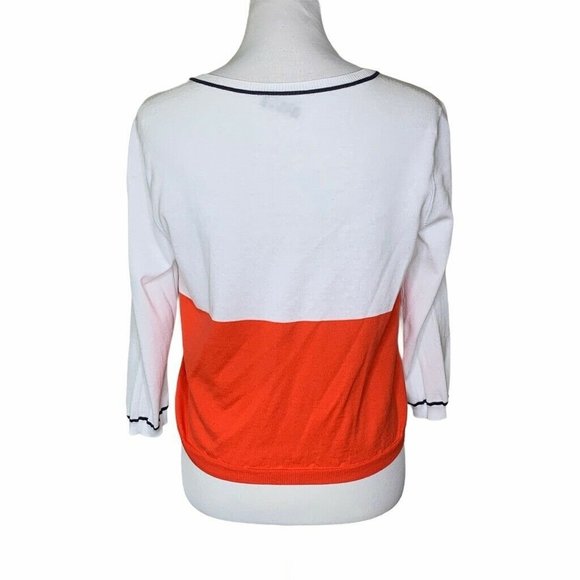 Peserico Tricot Cardigan Sweater White Cotton M - Picture 2 of 9